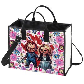WZMPA Chucky Tote Bag Chucky Bride Fans Gift Horror Chucky Reusable Grocery Bag Chucky Merchandise (Chucky BG)