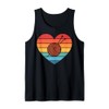 Knitting Heartbeat Retro Vintage Sunset Knitter Gift Tank Top