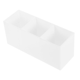 Healeved 3grids Slot Makeup Brush Holder Black Cosmetic Storage Organizer for Vanity Lightweight and Easy Clean Design for Home Office and Travel Use