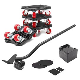ONEON Furniture Mover with Wheels & Furniture Lifter Set, Smooth-Gliding Slider Pads and Effortless Roller Move Tool for Easy Heavy Furniture Moving