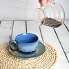 Bosmarlin Ceramic Cappuccino Cup and Saucer Set of 2, 10