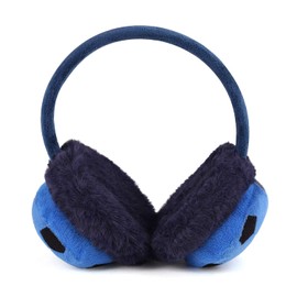 TINAYAUE Kids Earmuffs Football Pattern Warm Fluffy Plush Ear Warmers Soccer Design Earmuffs Cartoon Ear Muffs Protector Gifts,Blue,One Size
