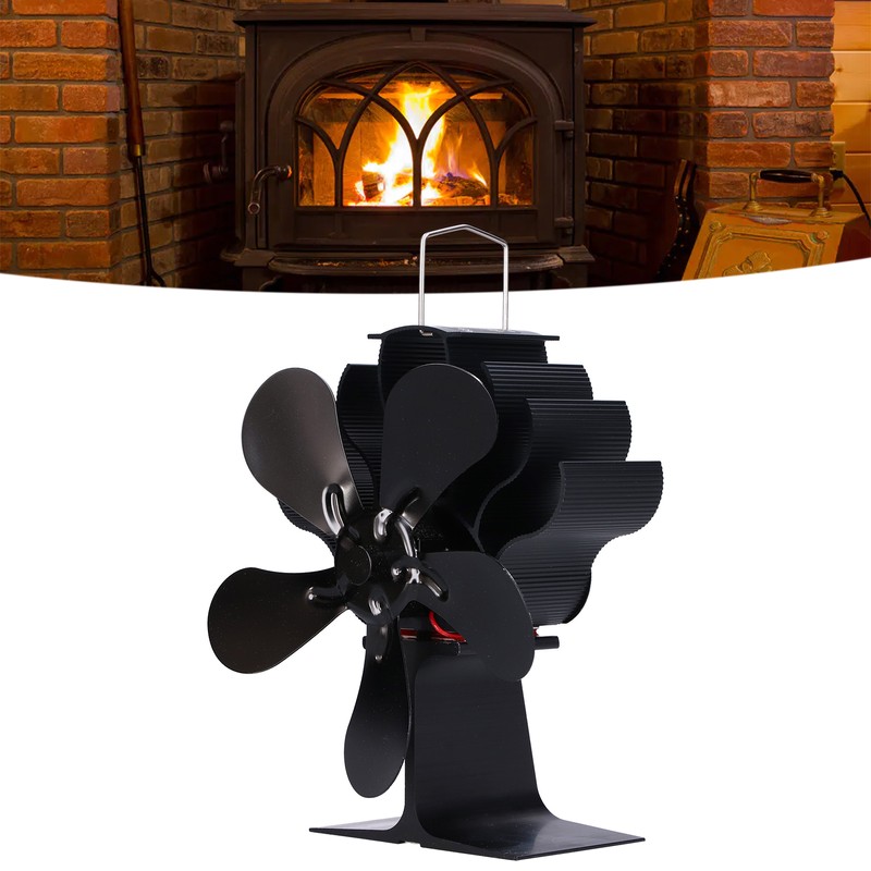 Stove Fan Single Head 5 Blade Wood Burning Fireplace Fan