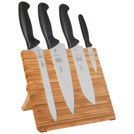 Mercer Culinary - M21981 Millennia 5-Piece Magnetic Board Set with Black Handles, Bamboo , 16 x 8 x 18 inches