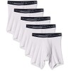 Nautica mens Classic Cotton Multipack Boxer Briefs, White- 5 Pack,