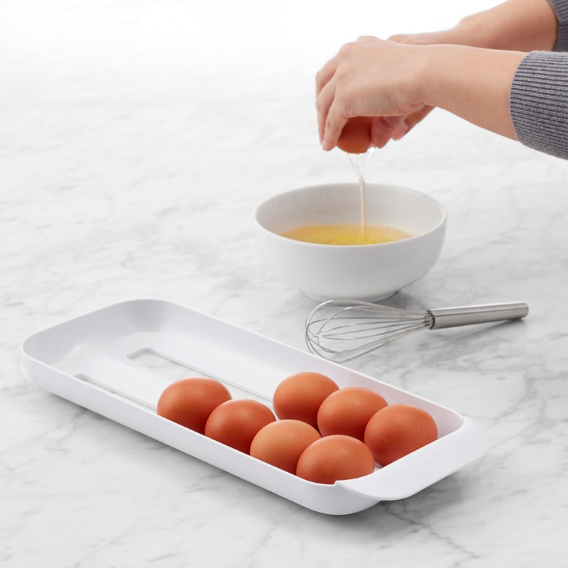 YouCopia FridgeView Rolling Egg Holder, BPA-Free Stackable Eggs Organizer with