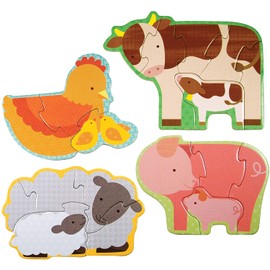 Petit Collage Beginner Puzzle Farm Babies