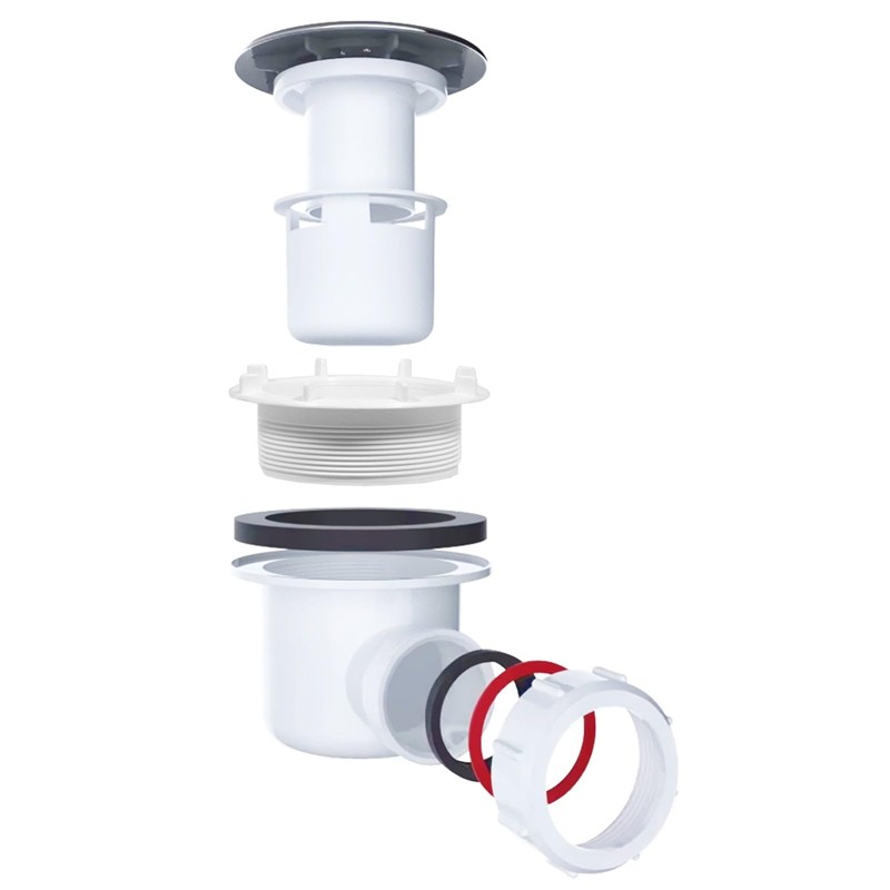 SPARES2GO Shower Trap for 90mm Tray Plug Hole 1.5" Drain