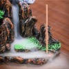 Mountain Shaped Backflow Incense Burner without Incense, Resin Waterfall Smoke
