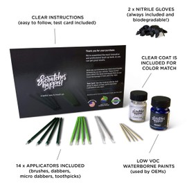 ScratchesHappen Exact-Match Touch Up Paint Kit - White Gold Metallic (GN/M7362A) for Ford - Essential (Paint + Clear Coat)