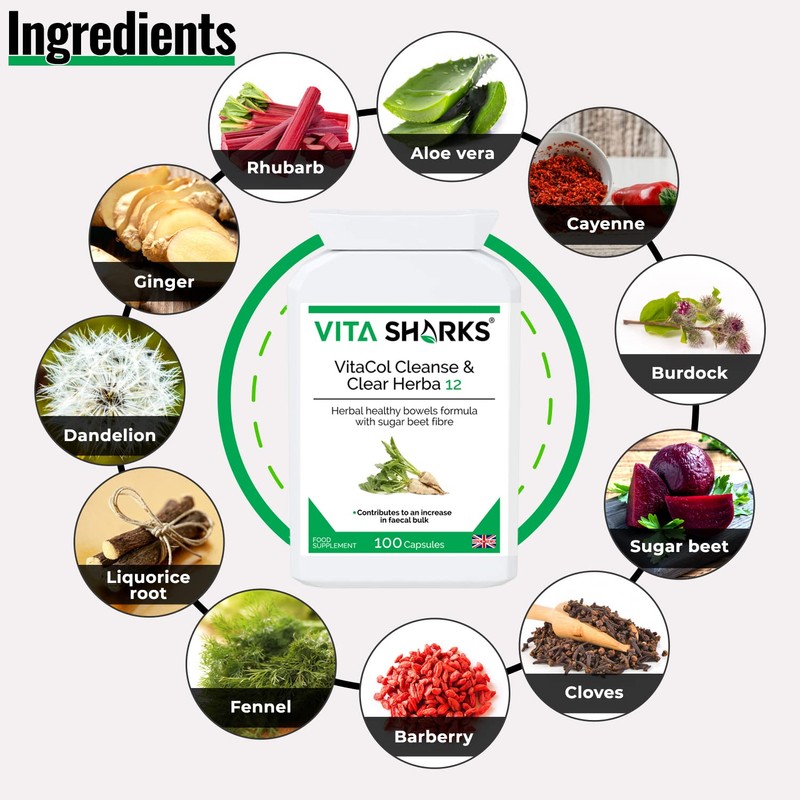 VitaCol Cleanse & Clear Herba 12 - Fibre Enriched Vegetarian