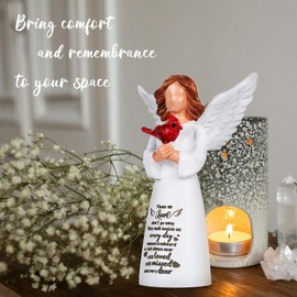 Hosetim Hosetim Cardinal Gifts for Women,Angel Cardinal Figurine Memorial Sympathy Gifts for Loss of Loved One,Sculpted Hand-Painted Figurine,5.1inches