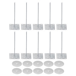 PATIKIL 2.8 Inch Perforated Insulation Pins with Round Washers, 50 Pack Aluminum Insulating Nails Wall Plug for Fixing Foam Boards to Wall or Ceiling