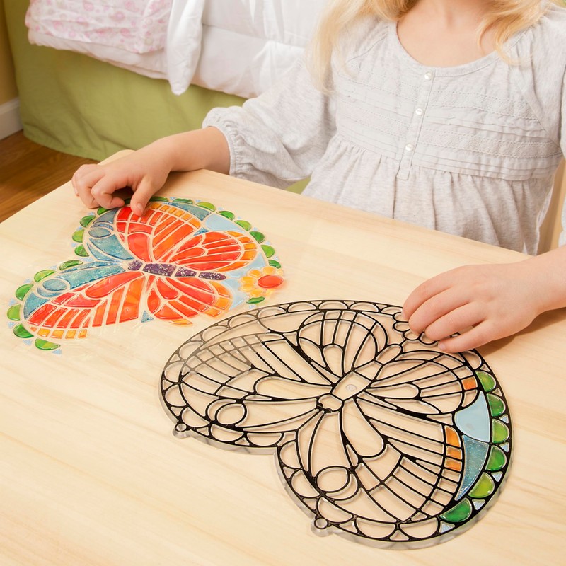 Melissa & Doug Stained Glass Made Easy Activity Kit: Butterfly