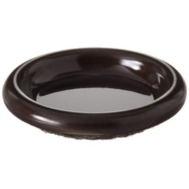 Shepherd Hardware 9090 1-1/4-Inch Carpet Base Furniture Cups, Brown,4-Pack