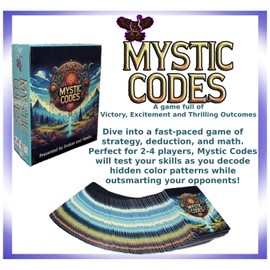 Mystic Codes Game, by The Makers of Snakes and Hawks, Family Card Game with a Combination of Deduction and Code Breaking, 2-4 Players