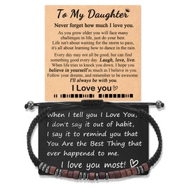 Tarsus Daughter Gifts to My Daughter Bracelets, Teen Teenage Gift Ideas for Daughter, Christmas Mothers Day Birthday Graduation Daughter Gift from Mom Mother Dad