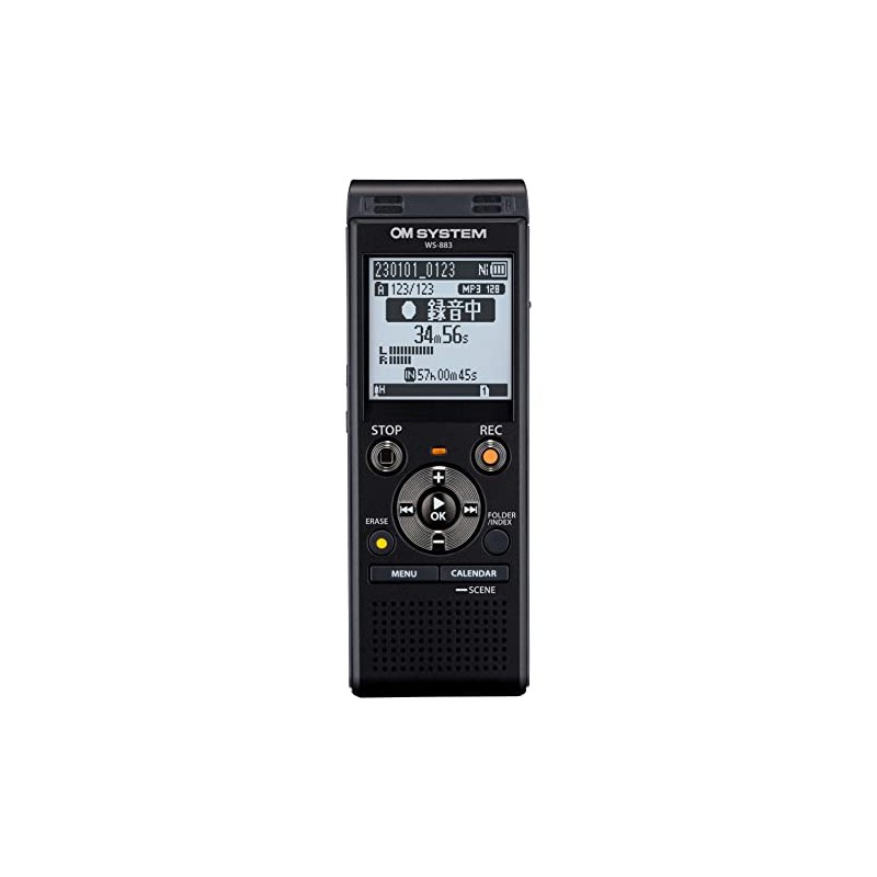 OM SYSTEM WS-883 BLK for Language Learning/Lecture Recording/Meeting Recording/Minutes/Linear PCM
