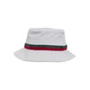 Flexfit Fischerhut Stripe Bucket Hat, white/firered/green, one size, 5003S