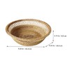 MAGICLULU Woven Round Bread Basket for Serving Rattan Fruit and
