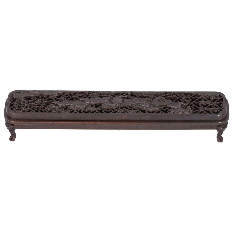 Brass Alloy Incense Burner Home Desktop Burning Incense Holder Case