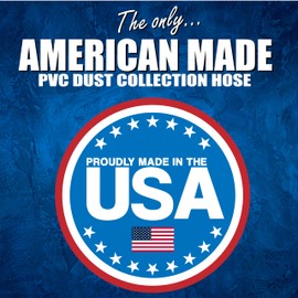 Fulton Woodworking Tools 4" x 20' PVC Dust Collection Hose, Puncture Resistant Dust Hose, Carbon Steel Wire, Flexible Clear PVC Fume Collection - Made in USA