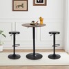 TUOMUR 24" Round Bar Table, Bistro Pub Table, Adjustable Height