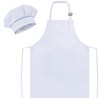 Sunland Kids Apron And Hat Set Children Chef Apron For Cooking Baking Painting White