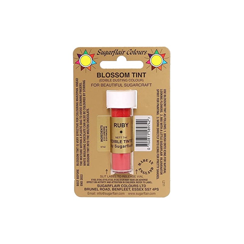 Sugarflair Blosom Tint Edible Dusting Powder - Ruby