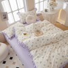 VM VOUGEMARKET Twin XL Comforter Set Twin,Garden Botanical Lavender Flower