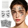 Zebra Face Tattoo, Temporary Tattoo, Zebra Costume for Halloween, Carnival