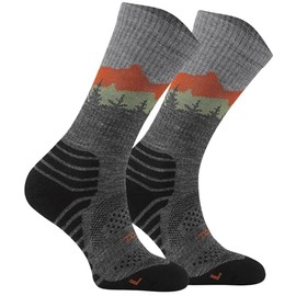TODO 55% Merino Wool Hiking Socks - Durable, Breathable, Thermal - all Outdoor Activities - 2pack (Falcon Grey, 43x2)
