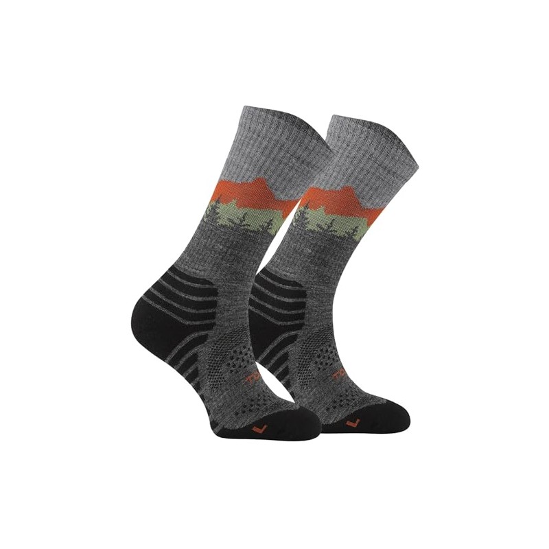 TODO 55% Merino Wool Hiking Socks - Durable, Breathable, Thermal