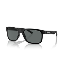 ARNETTE Women's an 4341 Sunglasses, Khim Recycled Black Polar Grey, 56 mm