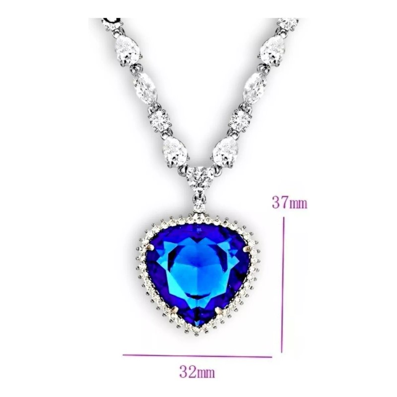 Dtup Collar Corazón Del Mar Titanic Joyería De Importación