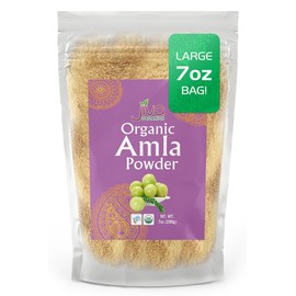 Jiva Organics Organic Pure Amla Berry Powder, 7 Ounce - Food Grade & Non-GMO - for Cooking & Beauty Care