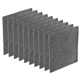 PATIKIL 10 Pack 120mm Filter Foam Sponge Foam Sponge Seat Replacement Media Pad for Computer Ventilator Fan Black