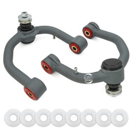 Front Upper Control Arms for 1995-2002 Toyota 4Runner, 1995-2004 Toyota Tacoma, 2-4" Lift Tubular Suspension Control Arm, Replacement OEM Factory Suspension Arms, Wrinkle Gray