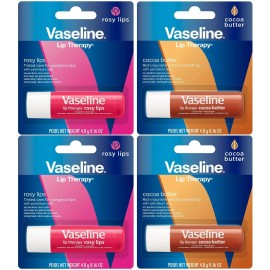 Vaseline Lip Therapy Stick, Rosy Lips and Cocoa Butter Variety Pack | Petroleum