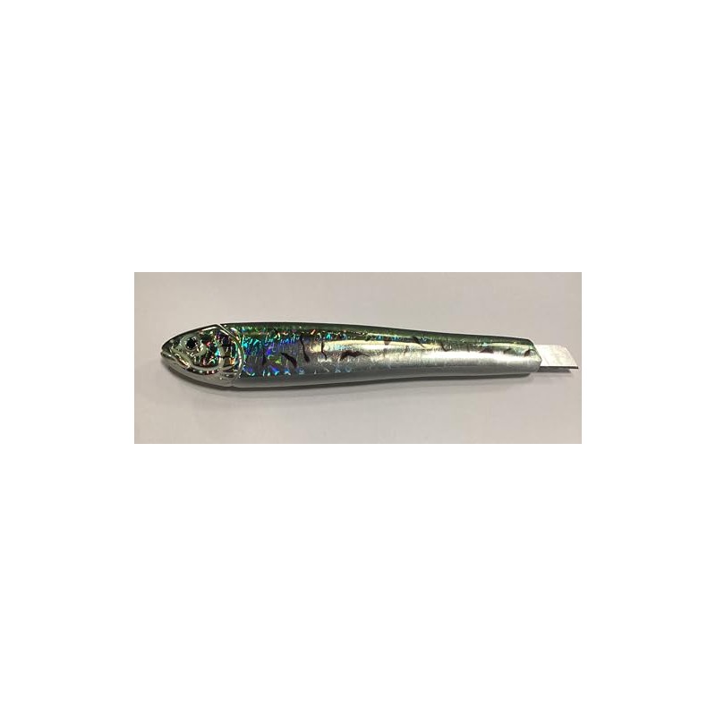 Translucent Blue Fish Shaped Box Cutter Detailed Glossy
