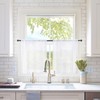 MIULEE 2 Panels Kitchen Tiers Half Window Sheer Curtains Rod