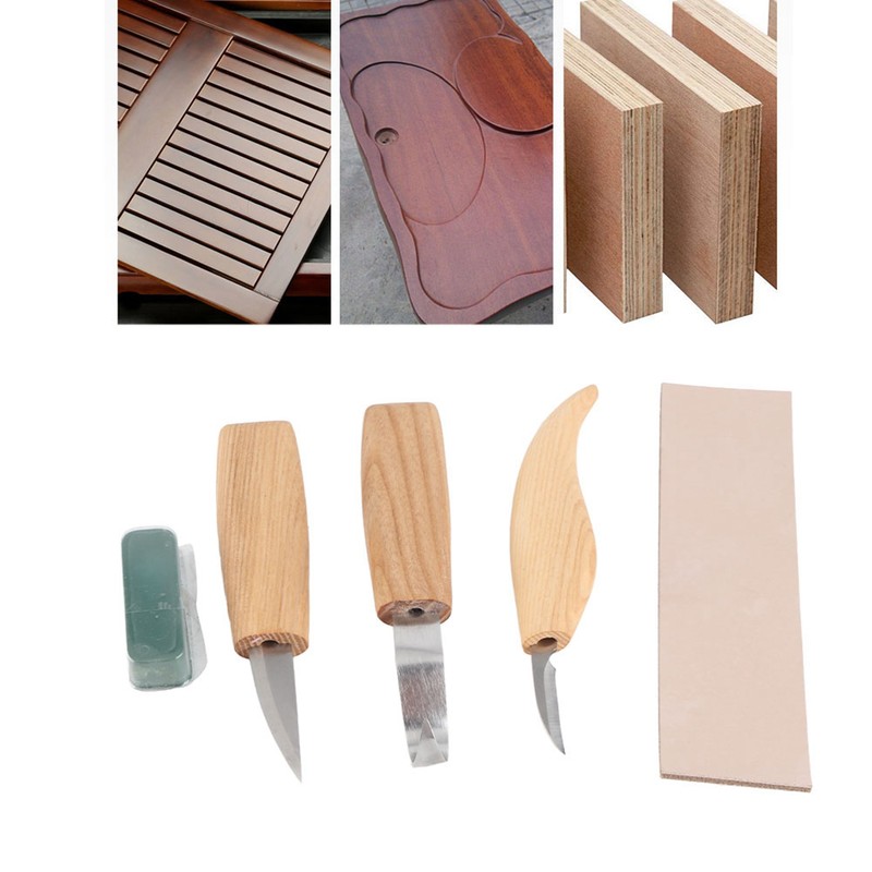 5pcs/set Wood Carving Tools Set Hand Wood Engraving Chisels Knife