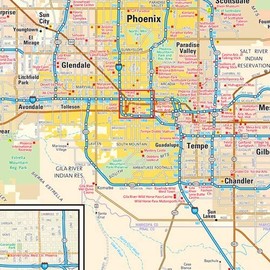 Phoenix, Arizona Wall Map - 11.5" x 10.75" Paper