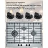 Qnbes 4 Pcs Cooktop Burner Knob Fit for Bosch Replace