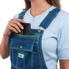 Liberty Womens Washed Denim Bib Overalls, Stonewashed Indigo Blue, Medium