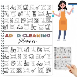 AD/HD Cleaning Planner,Bundle Household Cleaning Schedule,Cleaning Plan Schedule,Daily Weekly Monthly Household Cleaning Planner,Family Clean/ing Tasks,Chore Chart Notebook for Home,Plan/ner Notepad