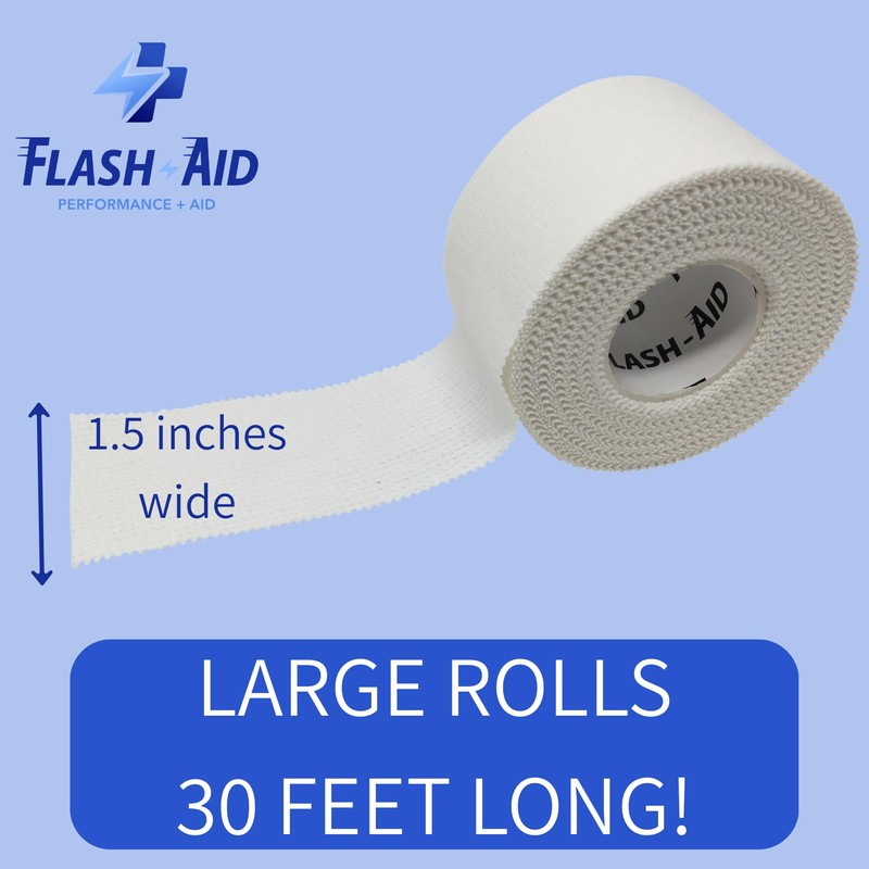 Athletic Tape – 8 Rolls (1.5″ x 10 Yards) –