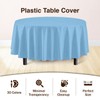 Party Solids 6-Pack Premium Plastic Tablecloth 84in. Round Plastic Table