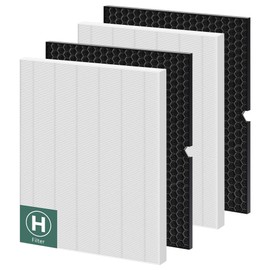 116130 Replacement Filter H for Winix 5500-2 and AM80 Air Purifier, HEPA Filter and Activated Carbon Filter Combo Pack