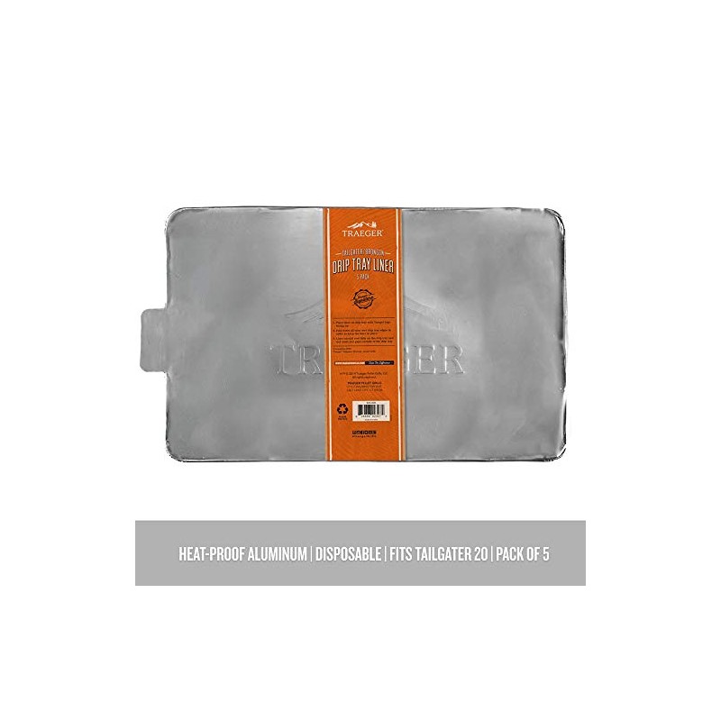 Traeger Grills BAC408 Tailgater Drip Tray Liner Grill Accessory, 5